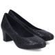 4. Schwarze Damen-Pumps aus Leder mit niedrigem Absatz, Rieker 44650-05