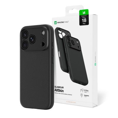 AmazingThing Glamour AllSkin iPhone 18 Pro Hülle mit Kameraabdeckung, MagSafe-kompatibel – Schwarz