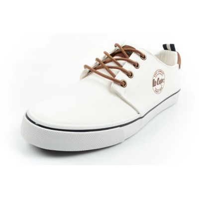 3. Lee Cooper Herren-Sportschuhe, modische weiße Sneaker, bequem