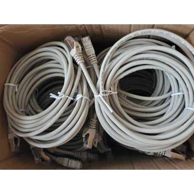 4. Cat6-Patchkabel, 34 Stück, S/FTP, 2xRJ45, 2,00 m, grau, LSZH