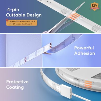 4. Meross MSL320 LED-Streifenleuchten, universeller LED-Streifen 5 mm