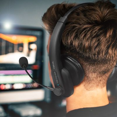 7. LogiLink BT0060 Kopfhörer/Headset Kabelloses Kopfband Bluetooth Schwarz Büro/Callcenter