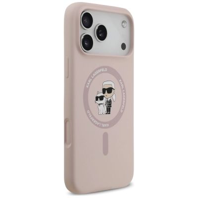 4. Karl Lagerfeld Silikon Karl&Choupette Ring MagSafe Case für iPhone 17 Pro Max - Pink