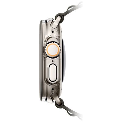 4. Uniq Voute Hülle mit gehärtetem Glas für Apple Watch Ultra 49 mm - Silber