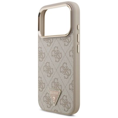 6. Guess 4G Triangle Logo MagSafe Hülle für iPhone 18 Pro / 17 Pro – Roségold
