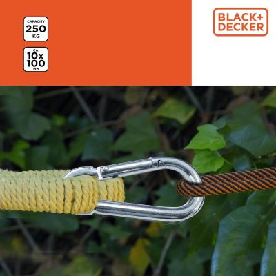 4. Stahlkarabiner, 4-teilig, Black + Decker