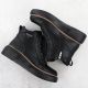 4. Schwarze Damen-Lederstiefeletten mit Keilabsatz Filippo DBT6452