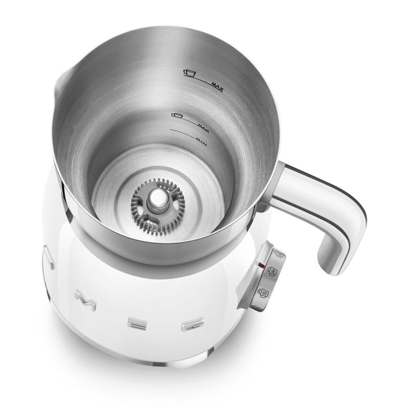 6. Smeg MFF11WHEU Milchaufschäumer/Milchwärmer, automatischer Milchaufschäumer/Milchwärmer, weiß