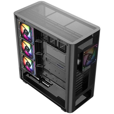 14. MODECOM VOLCANO AQ 400 ARGB MIDI SCHWARZES GEHÄUSE