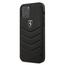 Ferrari FEHQUHCP12LBK iPhone 12 Pro Max 6.7" schwarz/schwarz Hardcase Off Track Quilted