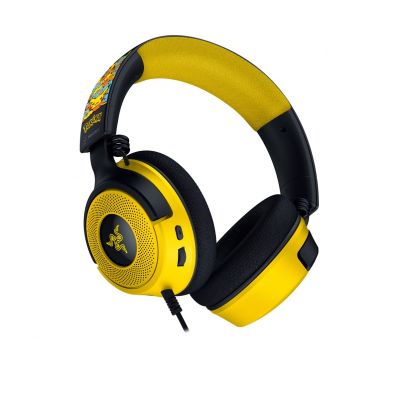 3. Razer Kraken V4 X Pokémon-Headset, kabelgebunden, Kopfbügel, Gaming, USB Typ-C / USB Typ-A, Schwarz, Gelb