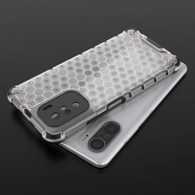 11. Honeycomb Handyhülle Schutzhülle mit TPU Rahmen für Xiaomi Redmi K40 Pro+ / K40 Pro / K40 / Poco F3 grün