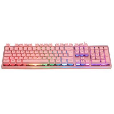 6. Deltaco Gaming GAM-021-RGB-P-DE USB-Tastatur QWERTZ Deutsch Pink