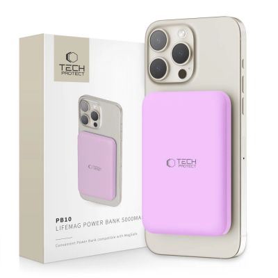 Tech-Protect LifeMag MagSafe PB10 5000 mAh Powerbank – Pink