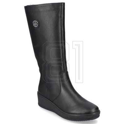 22. Rieker W RKR237B Wasserdichte Lederstiefel mit Lammwolle gefüttert