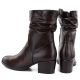 5. Damen-Ankle-Boots mit hohem Absatz und gerafftem Schaft, braun, Vinceza 58682