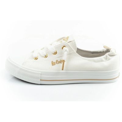 2. Lee Cooper Damen-Sportschuhe, modische weiße Slip-On-Sneaker