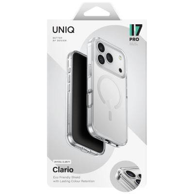 5. Uniq Clario Magclick Ladehülle für iPhone 17 Pro – Transparent