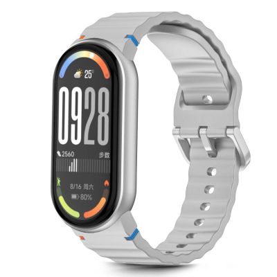 Tech-Protect Silikon-Sportarmband für Xiaomi Smart Band 8 / 9 / 10 / NFC - Grau