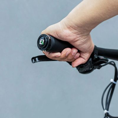 6. Rockbros 40210003001 Mikrofaser-Fahrradlenkergriffe – Schwarz
