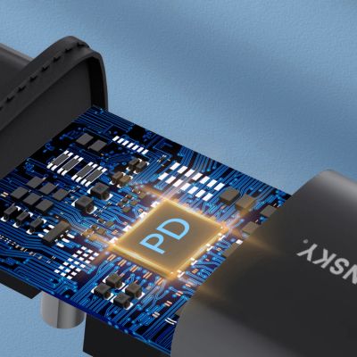 13. Wozinsky WGWCB USB-A USB-C 20W Wandladegerät - Schwarz