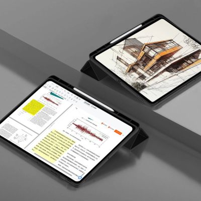 6. TechProtect SmartCase Pen Hülle für Samsung Galaxy Tab S10 FE+ 13.1 X620 / X626B - Schwarz