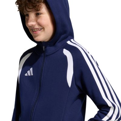 7. adidas Tiro 26 League Sweatshirt mit durchgehendem Reißverschluss für Kinder, Marineblau KF3322
