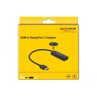 4. DeLOCK Adapter HDMI-A Stecker auf DisplayPort Buchse schwarz