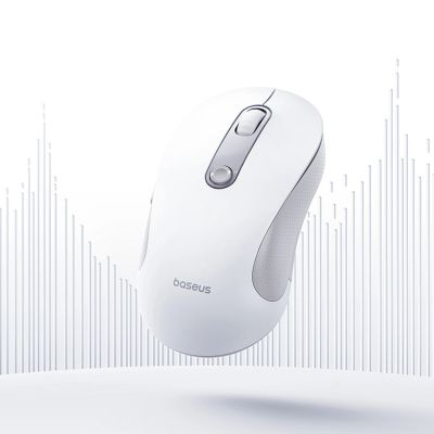 5. Baseus F02 Kabellose ergonomische Bluetooth-Maus – Weiß