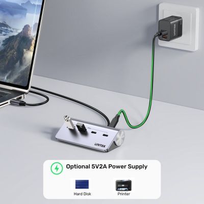 7. UNITEK ALUMINIUM-HUB USB-A/C 2X USBA 2X USBC 5GBP