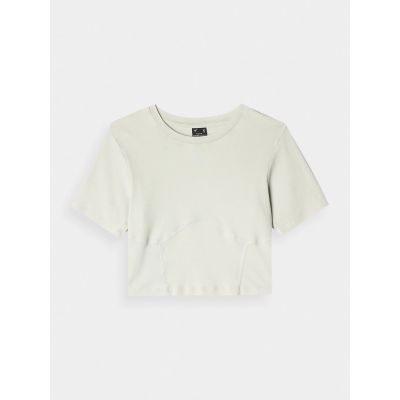 6. Damen Crop Top Slim Uni 4F 4FRAW24TTSHF2581-47S