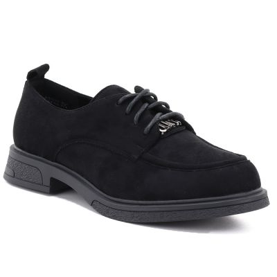 Schwarze Damen-Wildlederschuhe Vinceza 62332