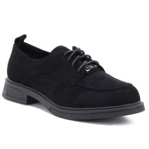 Schwarze Damen-Wildlederschuhe Vinceza 62332