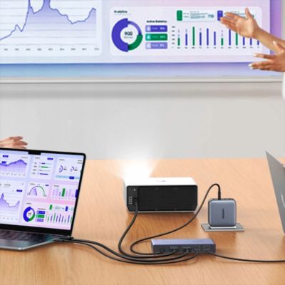 6. Ugreen USB-C + HDMI 4K 60Hz 2-in-1 KVM-Switch – Grau