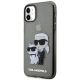 2. Karl Lagerfeld KLHCN61HNKCTGK iPhone 11 / Xr 6.1" schwarz/schwarz Hardcase Gliter Karl&Choupette