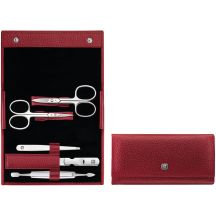 Maniküre-Set Zwilling Classic Inox – rotes Lederetui, 5-teilig – Rot