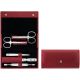 Maniküre-Set Zwilling Classic Inox – rotes Lederetui, 5-teilig – Rot