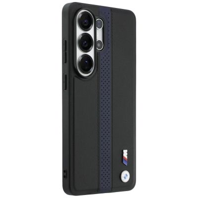 4. BMW MagSafe Hülle mit perforiertem Streifenlogo für Samsung Galaxy S26 Ultra – Blau