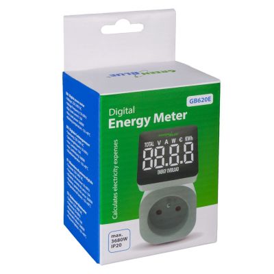 11. GREENBLUE Energiezähler, Wattmeter, 16 A, max. 3680 W, Speichersicherung GB620 E