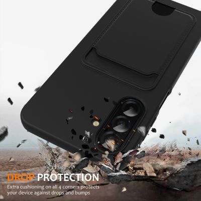 2. Samsung Galaxy A37 5G TPU-Hülle mit Kartenhalter und Umhängeband – Schwarz