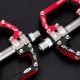 7. Rockbros 2010-12SBKR Aluminium-Fahrradpedale mit abgedichteten Lagern – Schwarz und Rot