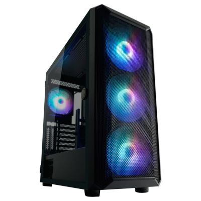 LC-Power Gaming 804B – Midi-Tower – PC-Gehäuse – ATX – Micro-ATX – Mini-ITX – Metall – Kunststoff – Gehärtetes Glas – 16 cm