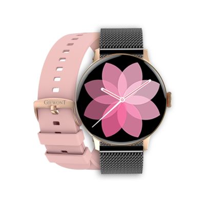 2. GIEWONT Damen-Smartwatch Roségold Schwarz GW330-4