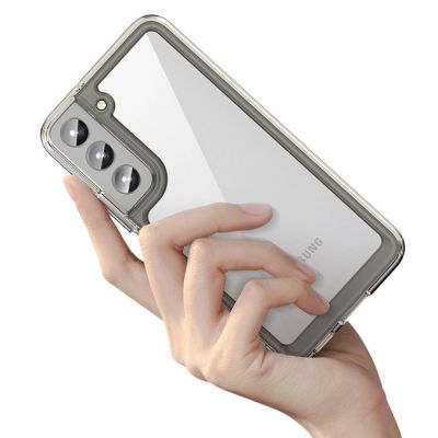 7. Weltraumhülle Hülle für Samsung Galaxy S22+ (S22 Plus) Hardcover mit Gelrahmen Transparent