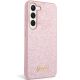 3. Guess Glitzer-Schriftzug-Hülle für Samsung Galaxy S23+ - Pink
