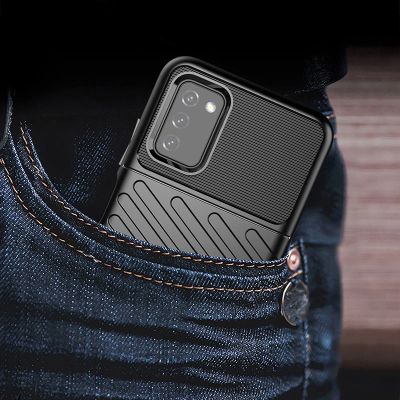 12. Thunder Case Flexibel Robuste Panzer Handyhülle TPU Schutzhülle für Samsung Galaxy A03s schwarz