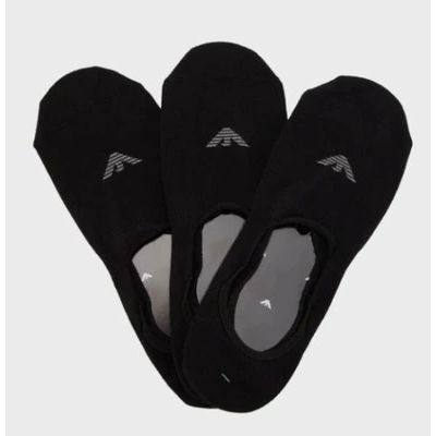 2. Emporio Armani Calza Micro Socken aus Baumwolle, Schwarz, 3er-Pack