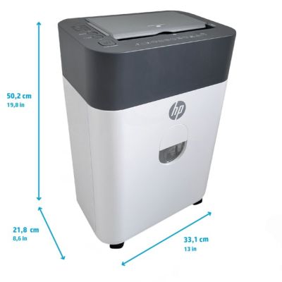 33. HP ONESHRED Auto 100CC Papiervernichter, Weiß und Grau