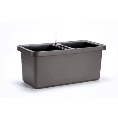 PLASTIA Berberis Duo selbstbewässernder Blumentopf (390x780x350mm) grau