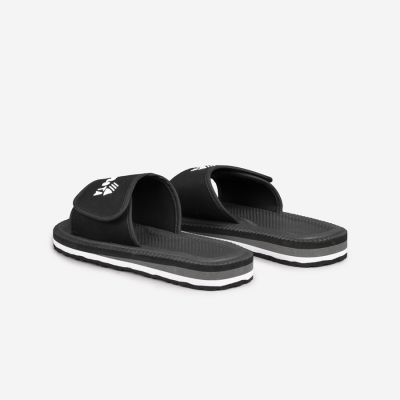 2. Kubota Herren-Strandsandalen mit Klettverschluss für Schwimmbäder, schwarz